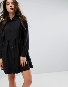 Свободное платье-рубашка мини ASOS - Черный