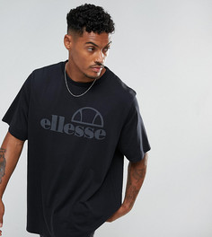 Черная футболка-оверсайз с большим логотипом Ellesse - Черный