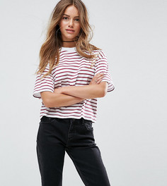 Свободная футболка в полоску ASOS PETITE - Мульти