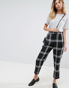 Суженные книзу брюки в клетку ASOS - Мульти
