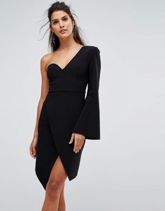 Структурированное платье с одним рукавом Finders Keepers Chances - Черный