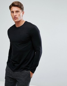 Черный лонгслив Burton Menswear - Черный