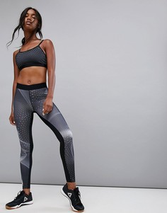 Леггинсы с принтом Reebok Training Cymatic - Черный