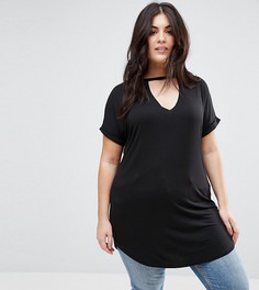 Платье-футболка New look Curve - Черный