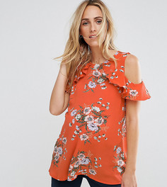 Топ свободного покроя с открытыми плечами New Look Maternity - Оранжевый