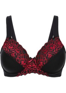 Бюстгальтер, чашка F (черный/красный) Bonprix