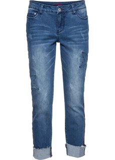 Джинсы длины 7/8 (синий «потертый») Bonprix