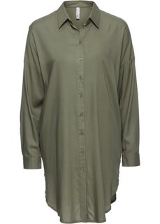 Удлиненная блузка (оливковый) Bonprix
