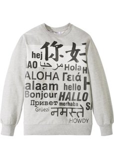 Свитшот (серый меланж с рисунком) Bonprix