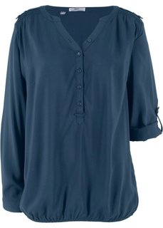 Блузка с длинным рукавом (темно-синий) Bonprix