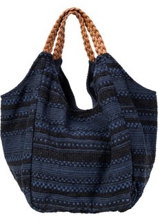 Вязаная сумка (черный/темно-синий) Bonprix