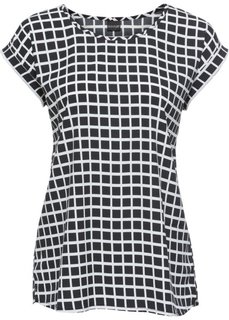 Блузка (белый/черный в клетку) Bonprix
