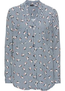 Блузка с вырезом на спине (синий в полоску) Bonprix