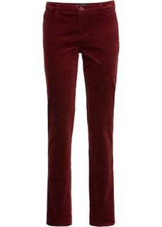 Бархатистые брюки (темно-красный) Bonprix