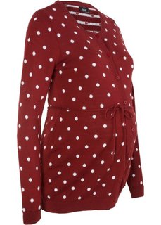 Мода для беременных: кардиган в горошек (красный каштан) Bonprix