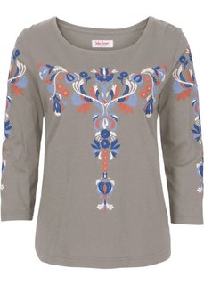 Легкая футболка с рукавом 3/4 (светло-оливковый) Bonprix