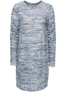 Платье со сборками (синий джинсовый меланж) Bonprix
