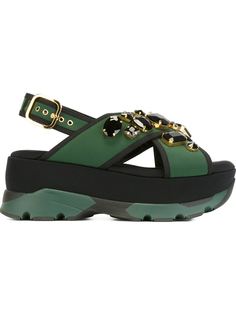 декорированные сандалии  Marni