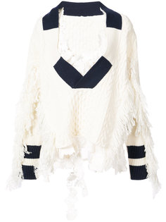 deconstructed fisherman sweater Sacai