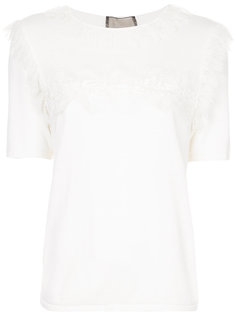 футболка с кружевной отделкой  Giambattista Valli