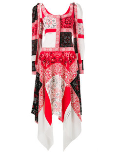 удлиненное платье в стилистике пэчворк Alexander McQueen