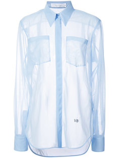 long sleeved sheer shirt Victoria Beckham