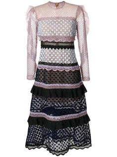 embroidered layered dress Self-Portrait