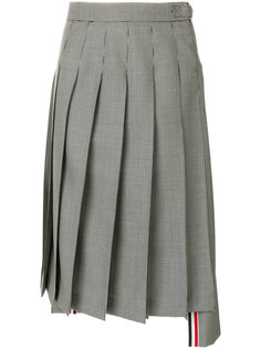 Below Knee Dropped Back Pleated Skirt In School Uniform Houndstooth Twill Thom Browne