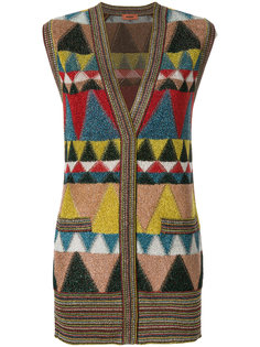кардиган без рукавов с геометрическим узором  Missoni