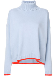 свитер с отворотом и контрастной отделкой  Giada Benincasa