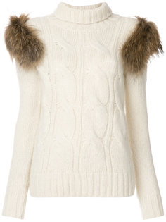 fur details jumper  Forte Couture