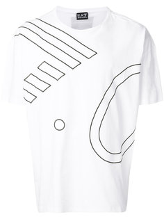 футболка с графическим принтом Ea7 Emporio Armani