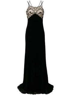 lace panelled strappy gown Plein Sud
