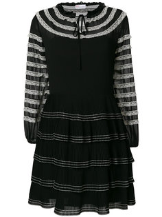 платье с кружевными оборками Red Valentino