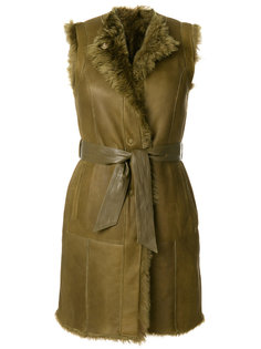 belted shearling gilet  Drome