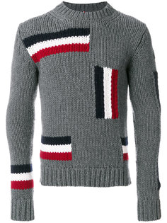 джемпер с трехцветными полосами Moncler