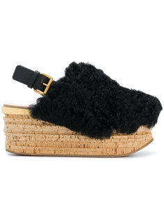 Camille shearling wedges Chloé