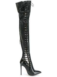 lace-up thigh high boots Gianni Renzi