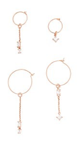 Luv Aj The Scattered Gem Mini Hoop Earrings