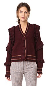 No. 21 Ruffle Trim Cardigan