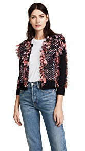 Opening Ceremony Woven Plaid Cardigan