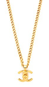 What Goes Around Comes Around Chanel Gold Turnlock Necklace (Previously Owned)
