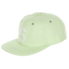 Бейсболка с прямым козырьком Stussy Felt S Canvas Strapback Cap Green