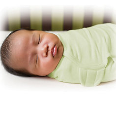 Конверт для пеленания на липучке SWADDLEME, р-р S/M, 3-6 кг., зелёный Summer Infant