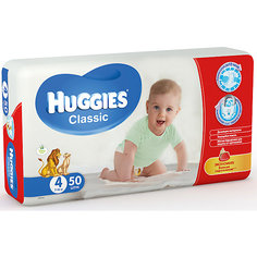 Подгузники Huggies Classic 4, 7-18 кг, 50шт.