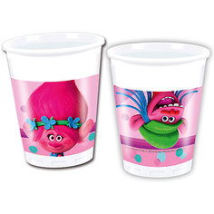 Стаканы пластиковые "Тролли" 200мл, 8 шт Procos