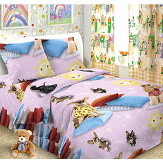 Постельное белье Собачки (нав.50*70), Letto, розовый