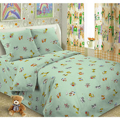Комплект постельного белья 1,5 спальный, "Ясли Зоопарк", Letto
