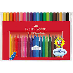 Faber-Castell Фломастеры GRIP в футляре, 20 цветов