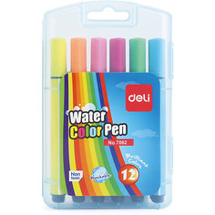 Фломастеры Deli круглый наконечник, 12 цветов